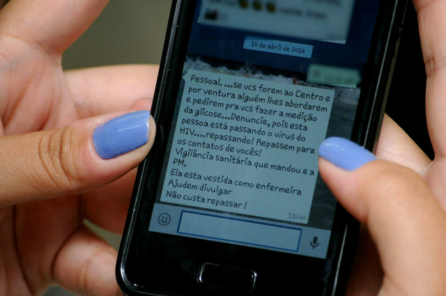 Mensagem de celular alerta para caso, mas até agora nada de oficial foi registrado 