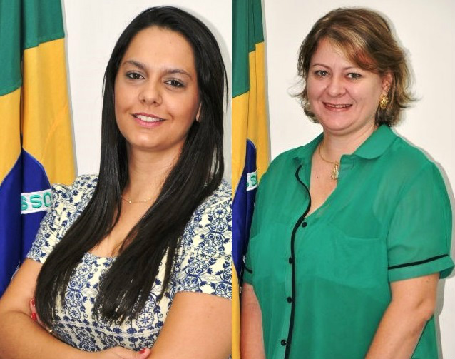 À esquerda a ex-assessora ao lado de Silvanea
