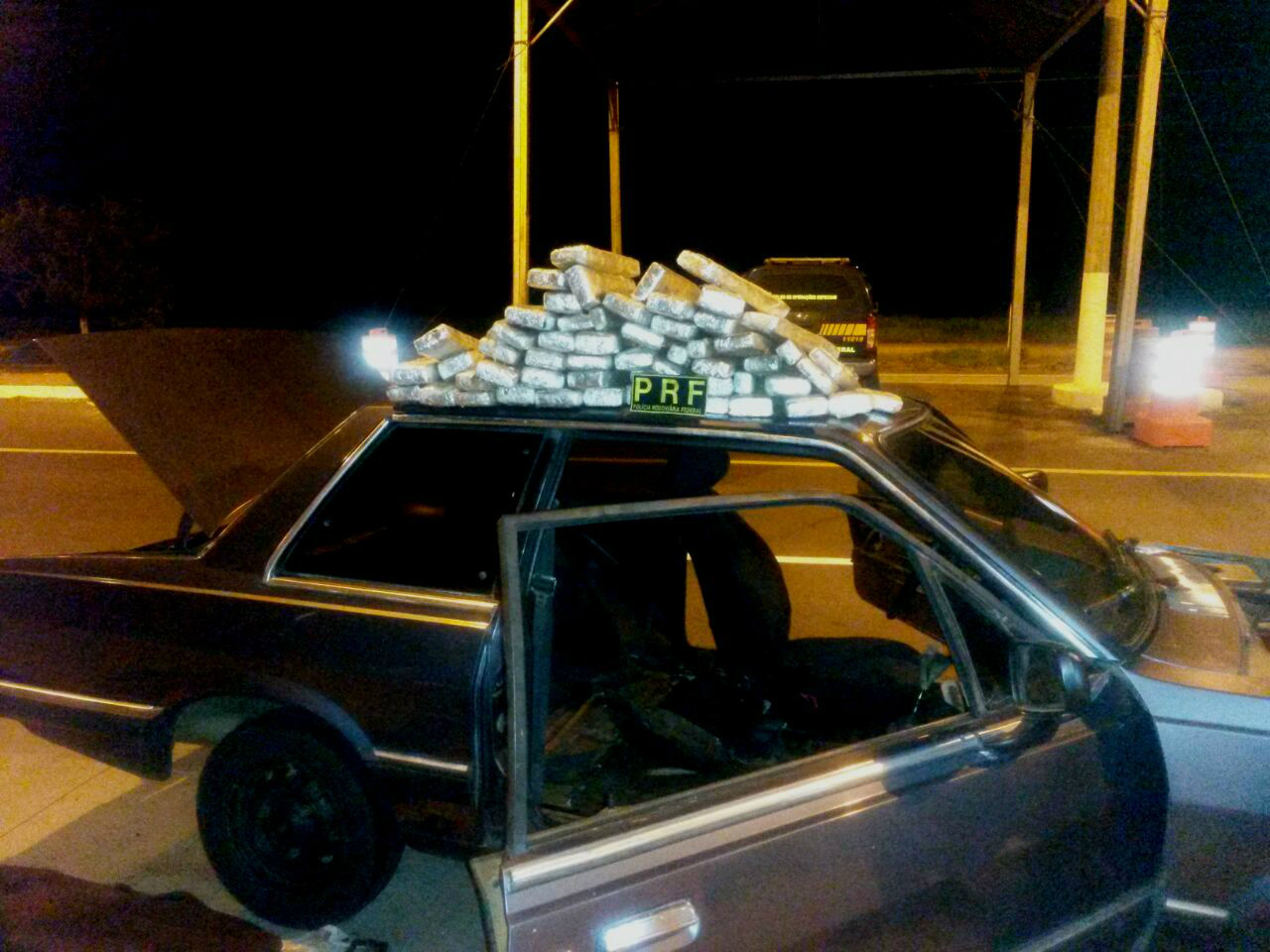 O motorista estava nervoso e informou origem, destino e motivo da viagem suspeitos.Foto:Divulgação