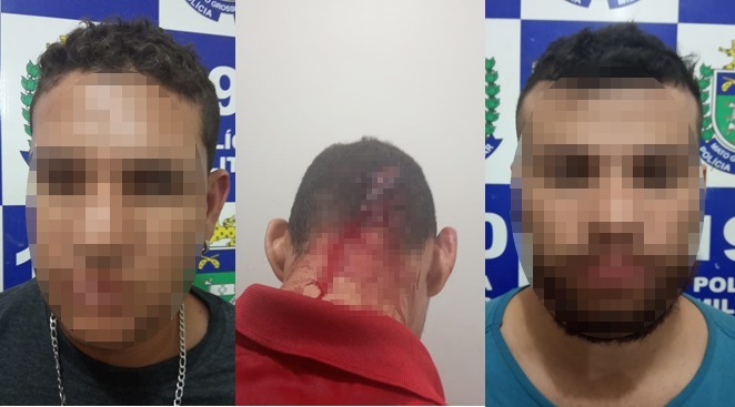 J.M.R.(31 anos) e N.B.N (30 anos) agrediram e pisotearam o carro da vítima, respectivamente. Foto: Polícia Militar de Três Lagoas. 