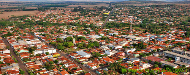 Foto aérea da cidade de Cassilândia-MS