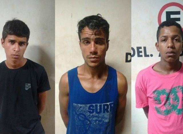 Fabiano, Wagner e Isaac foram presos em ação do Choque. (Foto: Divulgação)