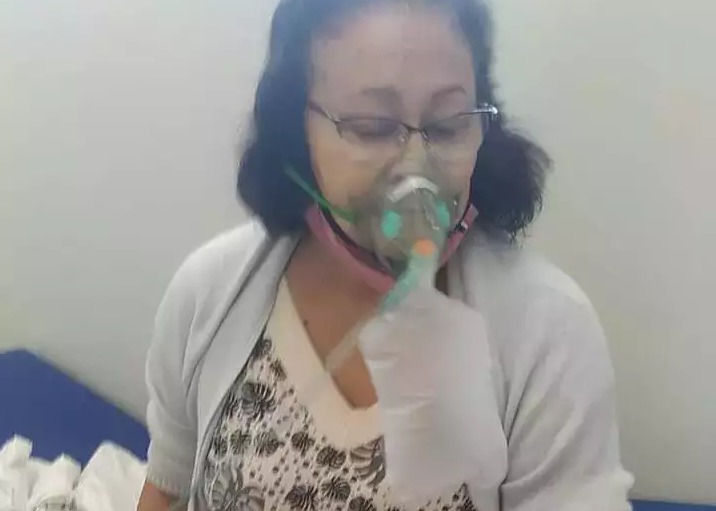 Última imagem de Mariana em vida, foto tirada pelo filho dela dentro da UPA Nova Bahia, horas antes de morrer. (Foto: Arquivo Pessoal) - CREDITO: CAMPO GRANDE NEWS