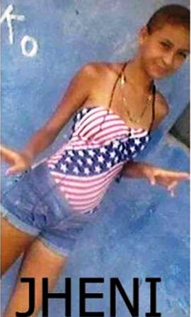 Jhenifer de 14 anos, Não foi encontrada, e ainda está sendo procurada,  até o momento não se sabe o que houve com Jhenifer 