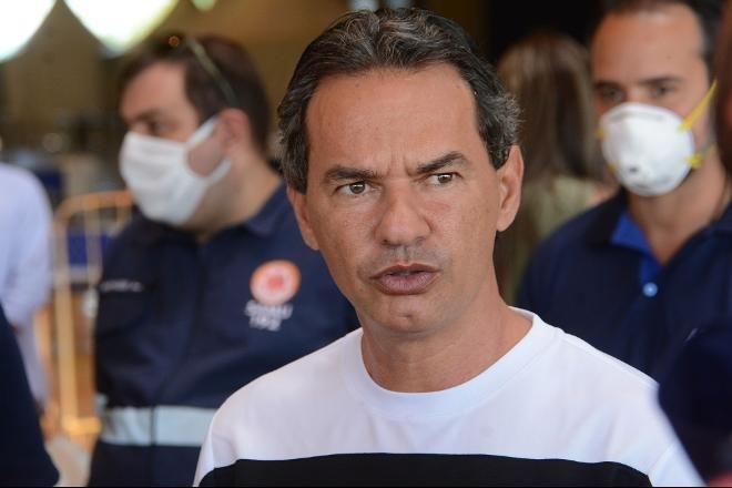 Prefeito Marcos Trad confirmou o início do uso da cloroquina - Foto: Bruno Henrique/ Correio do Estado