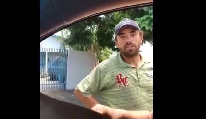Morador de rua de Sinop foi agredido covardemente por empresário filiado ao PSL do Mato Grosso. Foto: reprodução Youtube.
