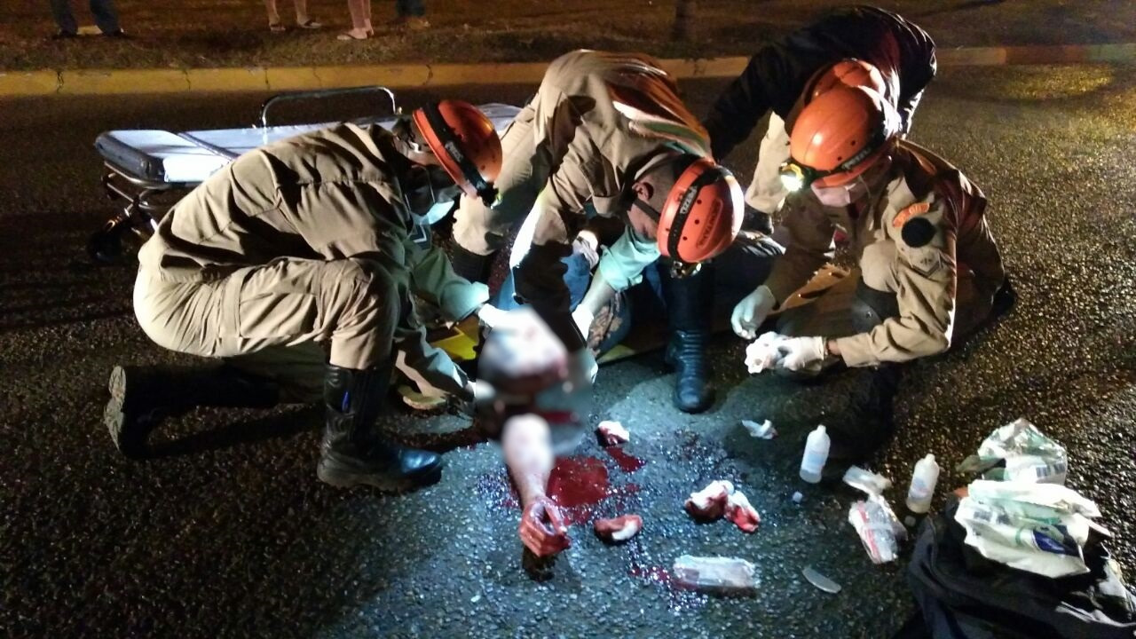 Ele foi encaminhado ao Hospital Auxiliadora. Foto: Divulgação Whatsapp