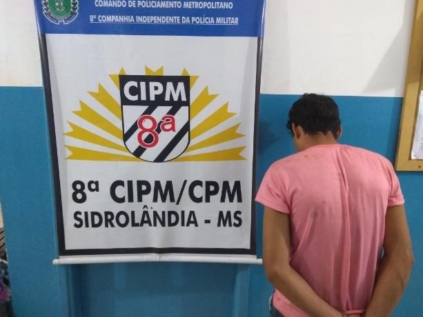 Suspeito foi preso em flagrante e autuado por homicídio doloso, quando há intenção de matar (Foto: Divulgação/Polícia Militar)