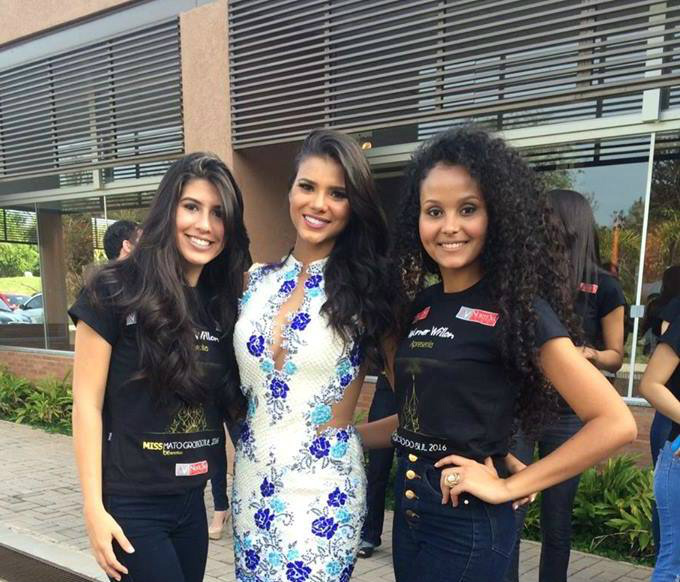 Jéssica Lyra, de Paranaíba. Miss Brasil 2013 Jackeline Oliver e Thais Araújo de Selvíria.  Foto: Reprodução Facebook