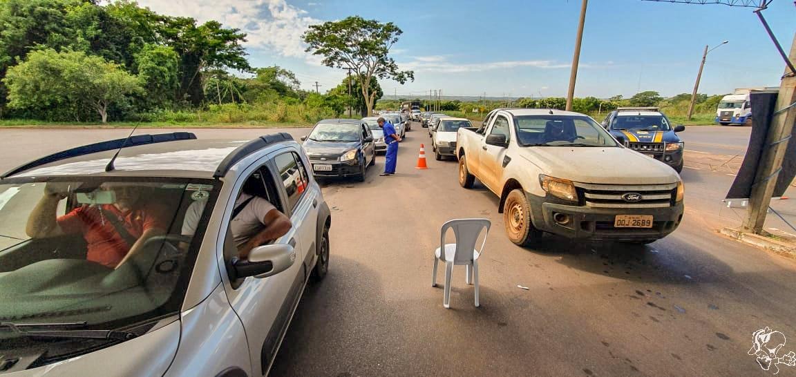 Monitoramento de pessoas realizado na Barreira Sanitária de Jupiá, em Três Lagoas. Foto: Rádio Caçula.