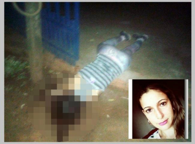 Bruna foi morta a tiros na frente de casa e principal suspeito é o ex-marido (Foto: Edição MS)