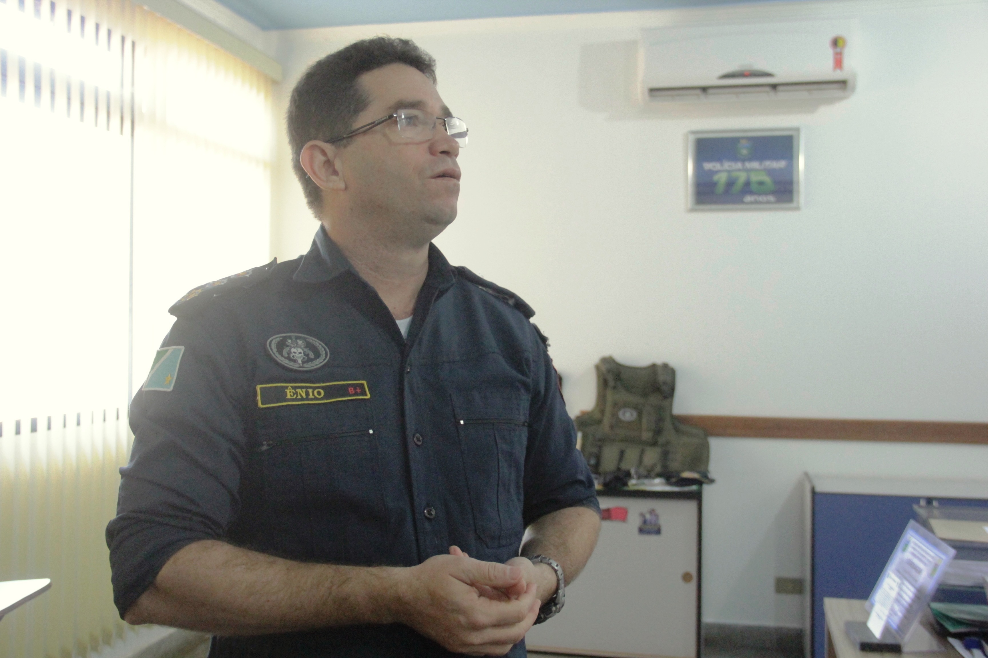 Comandante do 2º Batalhão da Polícia Militar de Três Lagoas Major Ênio de Souza Soares. Foto: Rádio Caçula.