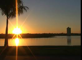 Pôr do sol na Lagoa Maior.Foto: Divulgação