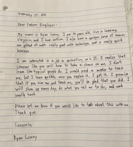 Ryan escreveu uma carta de apresentação sincera e repleta de sentimentos. – Foto: reprodução LinkedIn