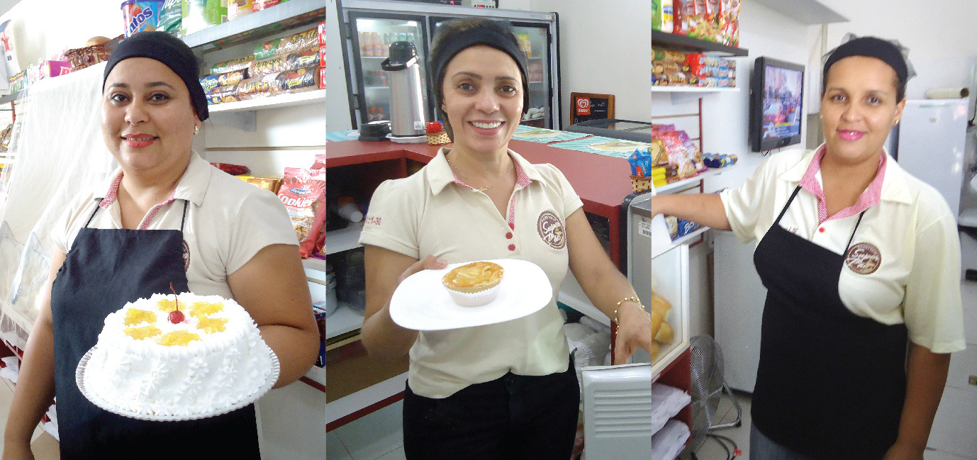 Janice Maria da Silva, Ana Maria Lima e Leila Aparecida Machado - Paneteria Super Pão.Foto: Divulgação