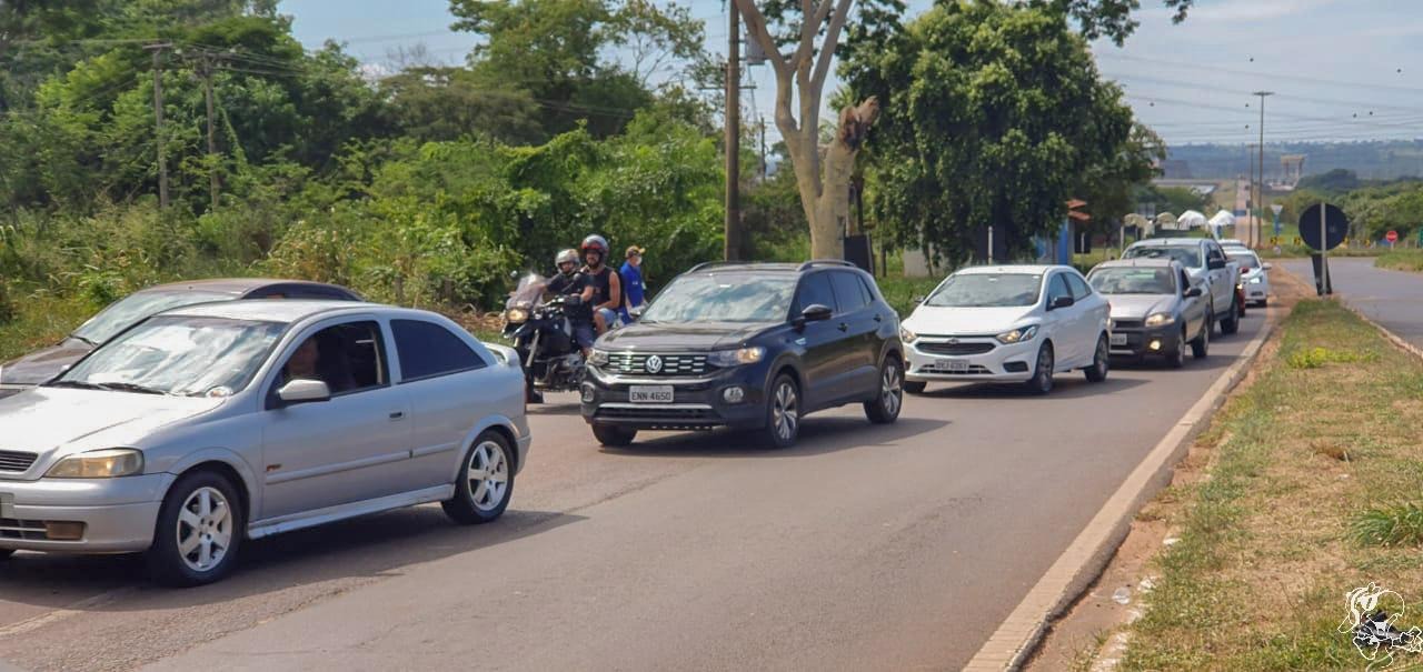 Barreira Sanitária montada na divisa do Estado de São Paulo e Três Lagoas para monitoramento de possíveis casos da Covid-19. Foto: Rádio Caçula.