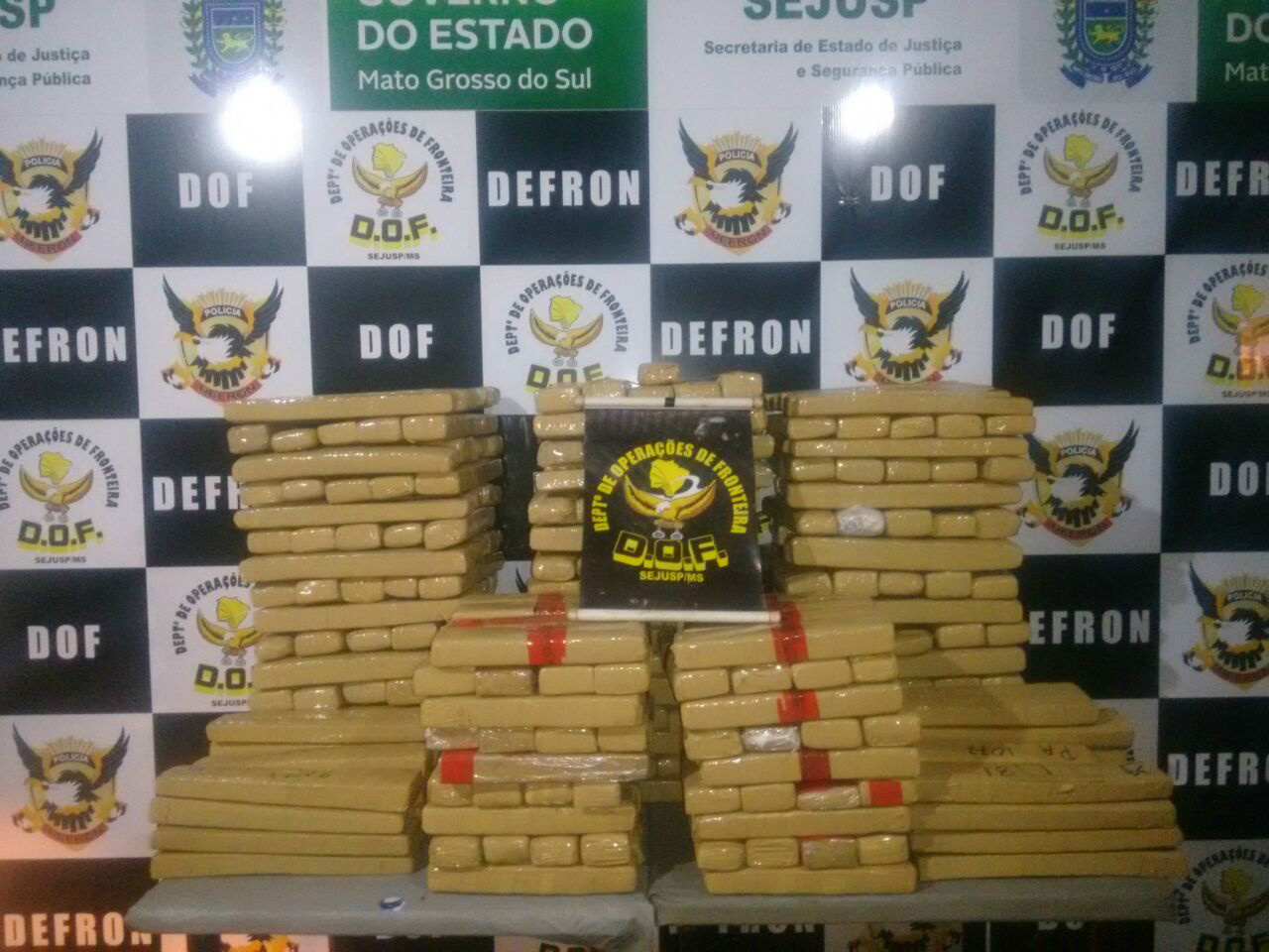 Departamento de Operações de Fronteira (DOF) divulgou resultados das apreensões de drogas e produtos de contrabandos que foram realizadas na operação denominada 