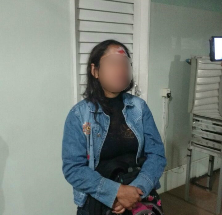 A mulher sofreu diversos ferimentos pelo corpo. Foto: Divulgação Whatsapp