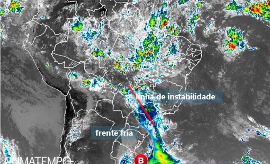 Nuvens carregadas de linha de instabilidade e ciclone extratropical provocam fortes rajadas de vento. Foto: Terra