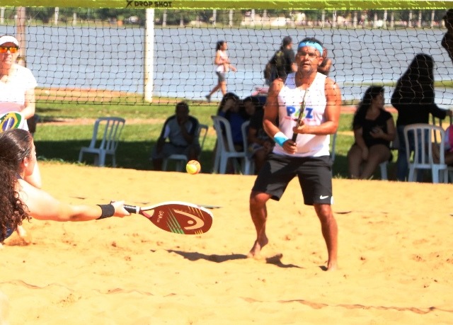 2º Torneio Sul-Mato-Grossense de Beach Tennis na caixa de areia da Lagoa Maior. Foto: Assessoria. 