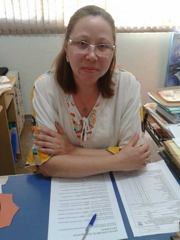 A diretora Ilma de Fátima dos Santos. Foto: Rádio Caçula