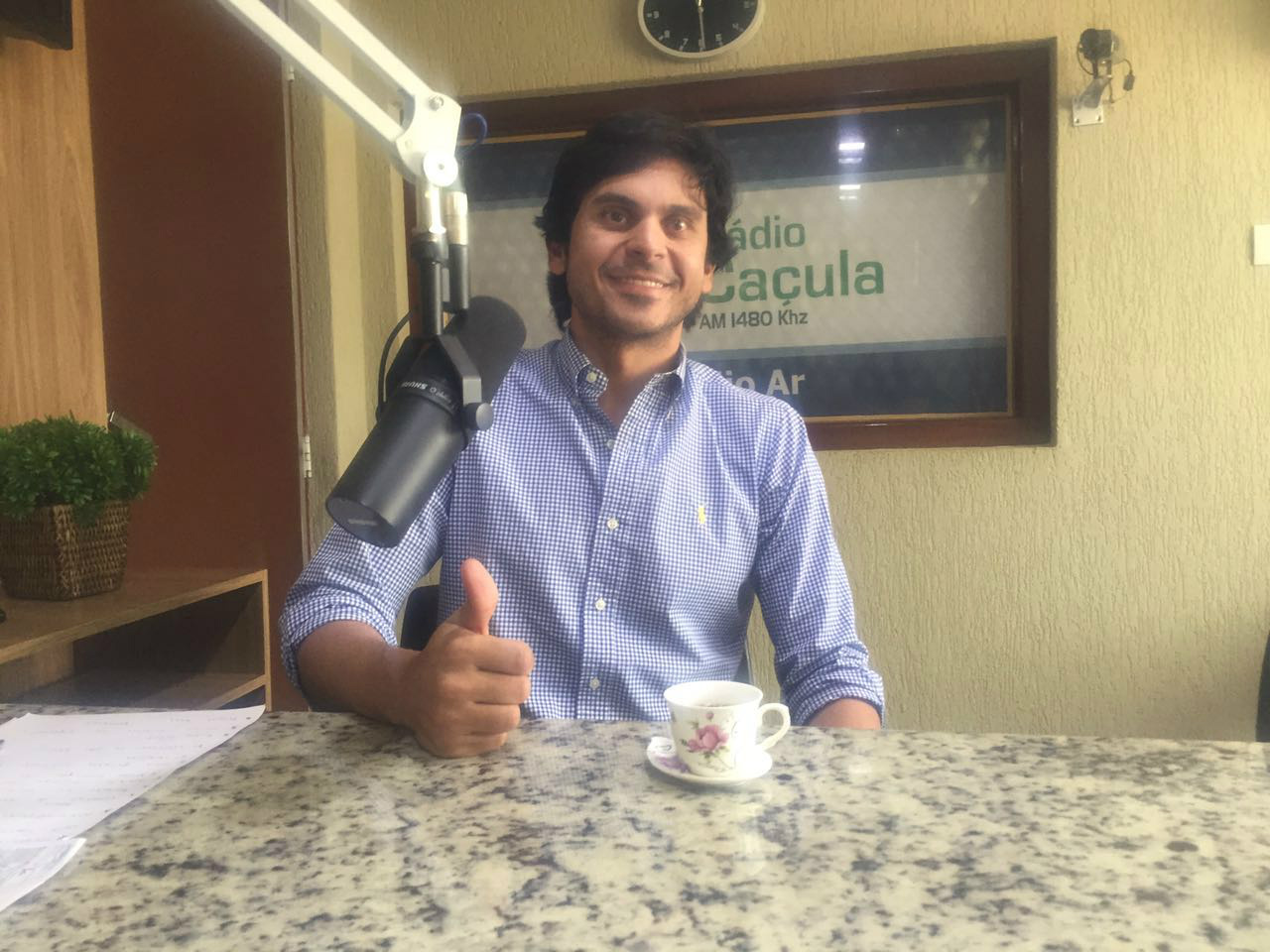 Paulo Salomão-PSDB foi o primeiro a participar da rodada de entrevistas com os vices, pela Rádio Caçula.