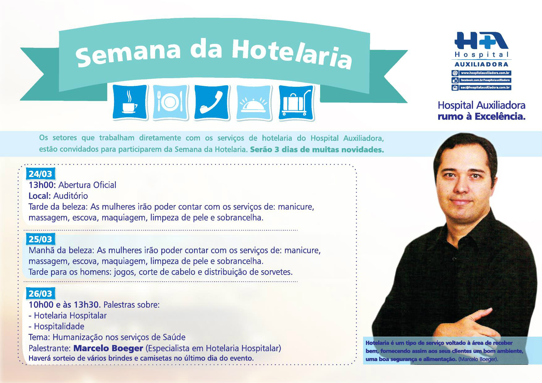 A Semana da Hotelaria irá contar com uma programação especial e será a grande novidade para finalizar o mês de março. Foto: Assessoria
