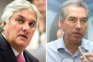 O senador Delcídio Amaral (PT) e o deputado Reinaldo Azambuja (PSDB) (Foto: Jessica Barbosa/Divulgação e Divulgação/Facebook)