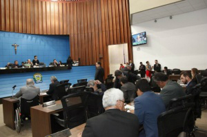 Deputados votam cinco projetos na sessão da Assembleia (Foto: Assessoria/ALMS