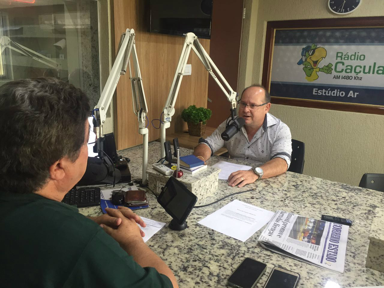 O candidato a vice-prefeito pelo PTB falou que será atuante e haverá melhorias na saúde se eleito. Foto: Ana Carolina Kozara