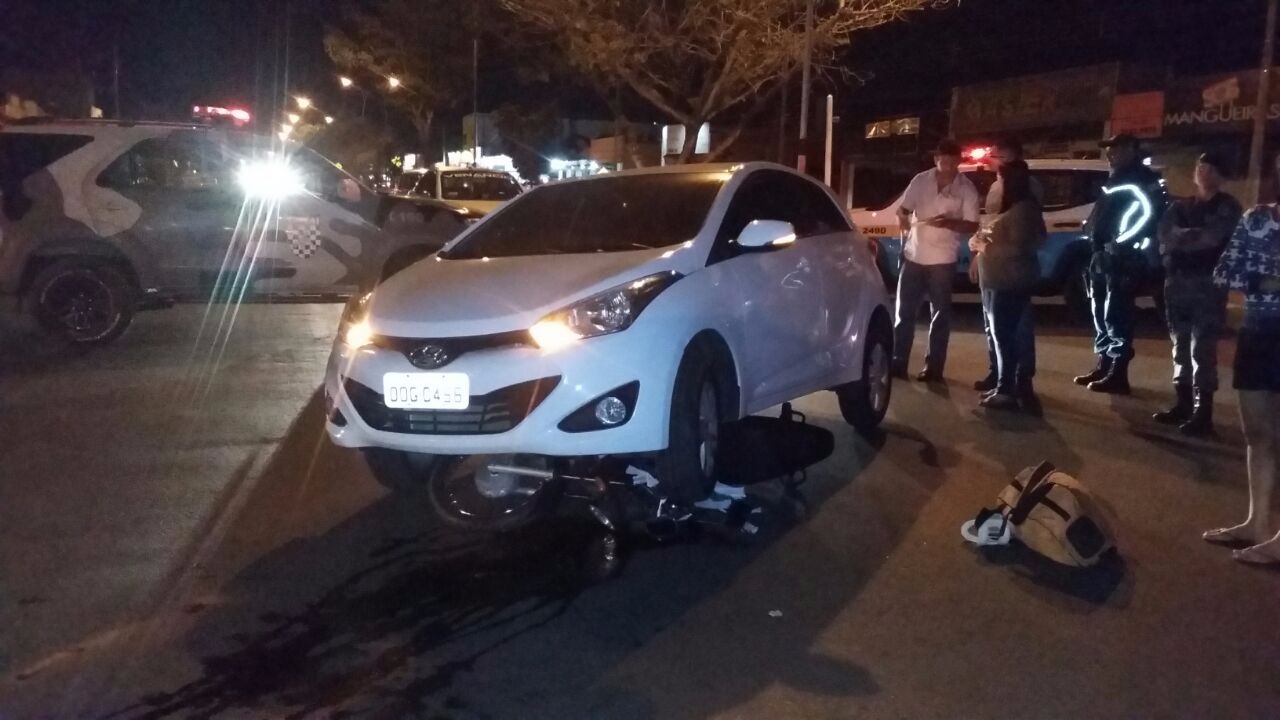 Acidente cinematográfico foi registrado no centro de Três Lagoas. Foto: Divulgação Whatsapp