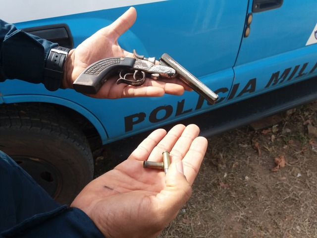 Arma utilizada pelos fugitivos (Foto: Divulgação PM)