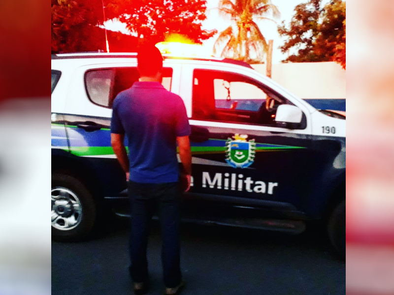 Homem de 31 anos preso no sábado (22) em Água Clara (MS). Foto: Assessoria de Comunicação Social do 2°BPM