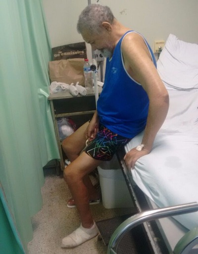 Idoso estava internado há dois meses para amputar um dedo (Foto: Elaine Cristina Lima da Silva/Arquivo Pessoal)Idoso estava internado há dois meses para amputar um dedo (Foto: Elaine Cristina Lima da Silva/Arquivo Pessoal)