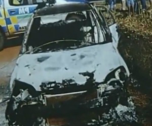 Corpo da vítima, foi encontrado carbonizado dentro do carro, em Goiás