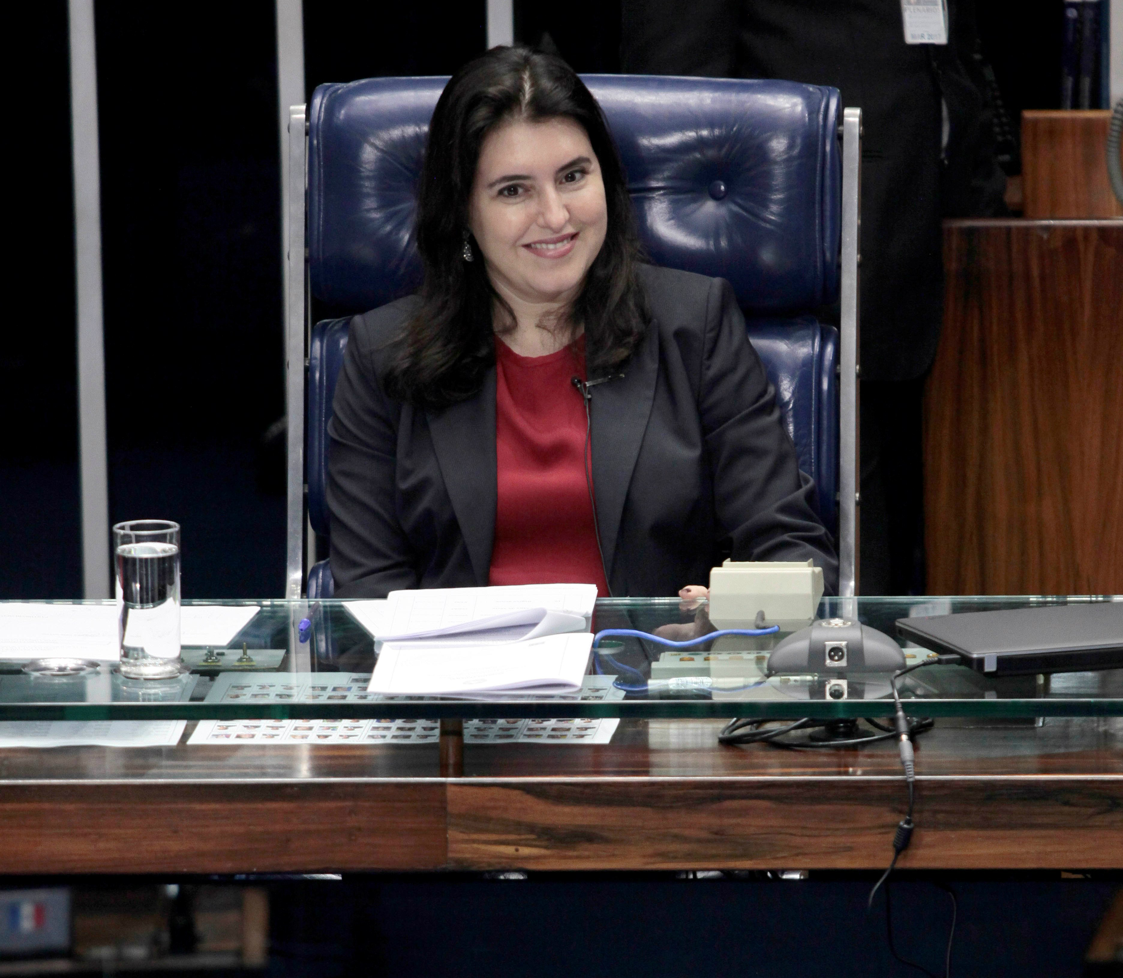 Pela primeira vez, Simone Tebet preside parte da Sessão Plenária do Senado durante momento de debates