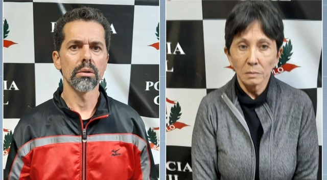 Ecio Pilli Junior e Marina Okido foram presos pela polícia de Vinhedo — Foto: Reprodução/EPTV