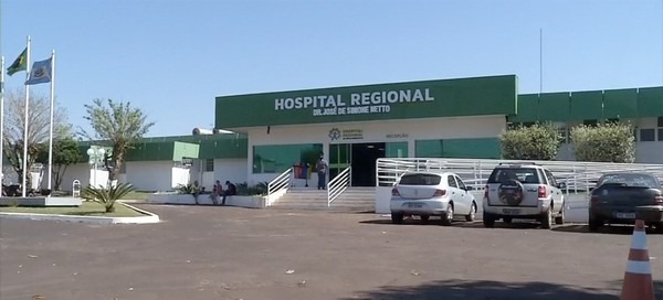 Hospital Regional de Ponta Porã, onde bebê ficou internado — Foto: TV Morena/Reprodução