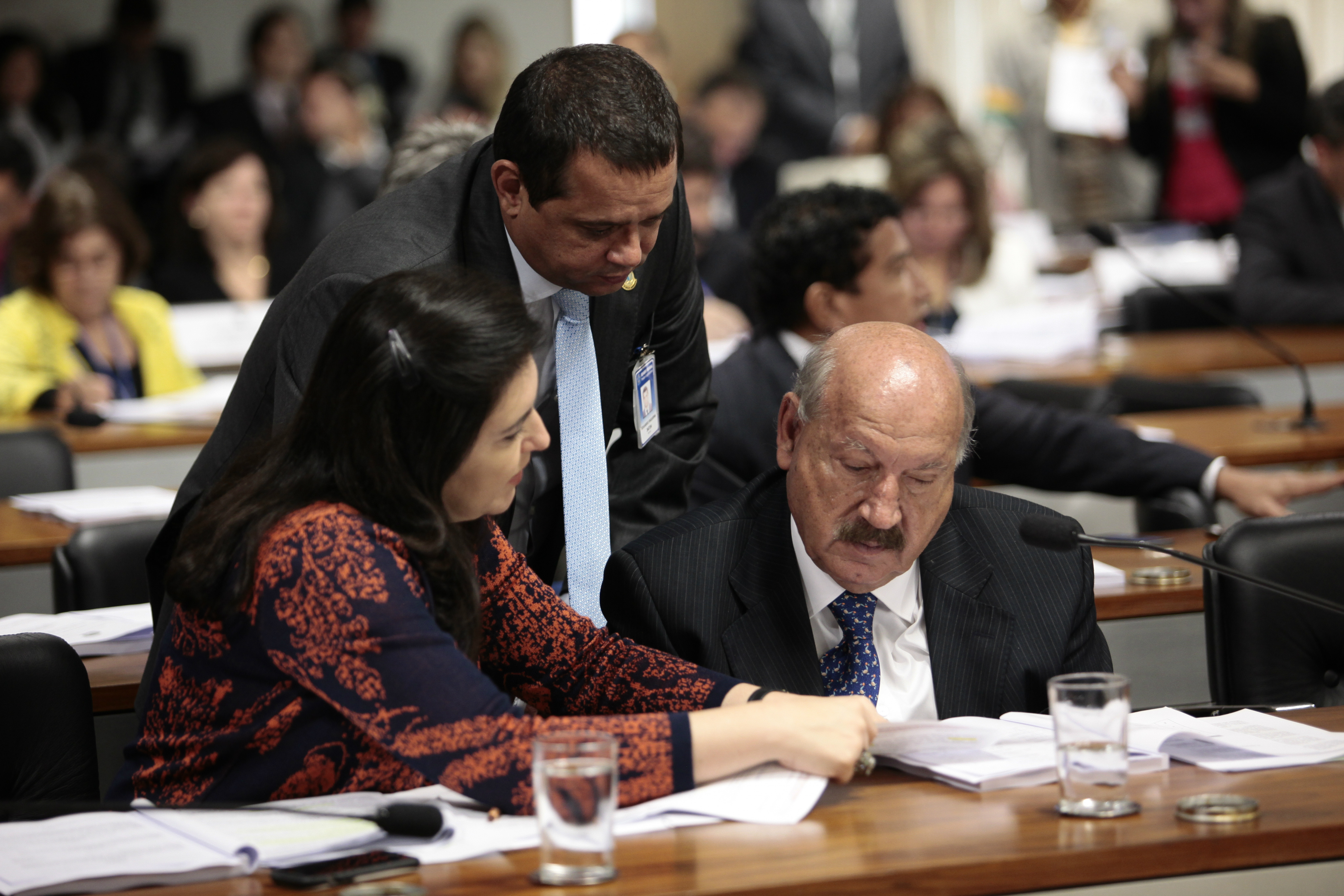 Simone Tebet conversa com relator da PEC, senador Luiz Henrique