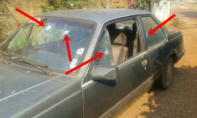 Candidato estava acompanhado de um amigo, mas ninguém se feriu - Foto: Itaporã MS