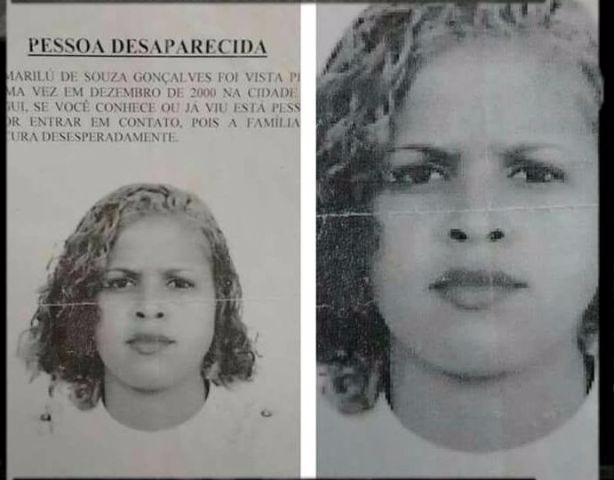 Marilu de Souza Gonçalves desapareceu no ano 2000, a família três-lagoense está a sua procura. (Foto: Arquivo Pessoal)