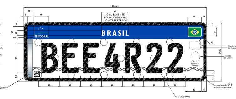 Placa Mercosul - Divulgação/Mercosul