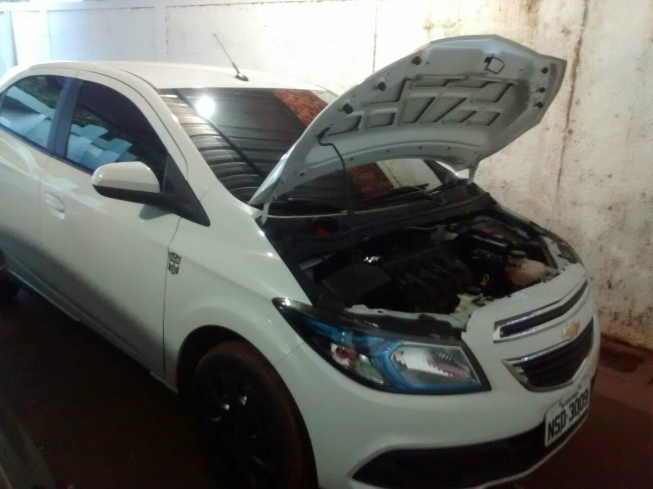 O veículo Onix  apreendido