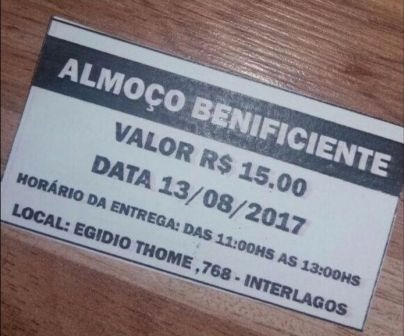 Os convites estão sendo vendidos a R$ 15 reais. (Foto: Reprodução Facebook)