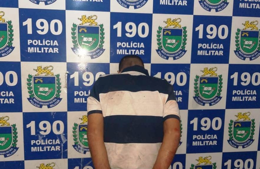 Homem de 38 anos que estava evadido do semiaberto. Foto: Polícia Militar