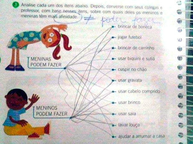 Questão está em um livro de ciências da Editora Positivo (Foto: Reprodução/Facebook de Soraya Souza)