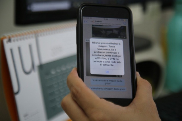 “Não foi possível baixar a imagem. Tente novamente