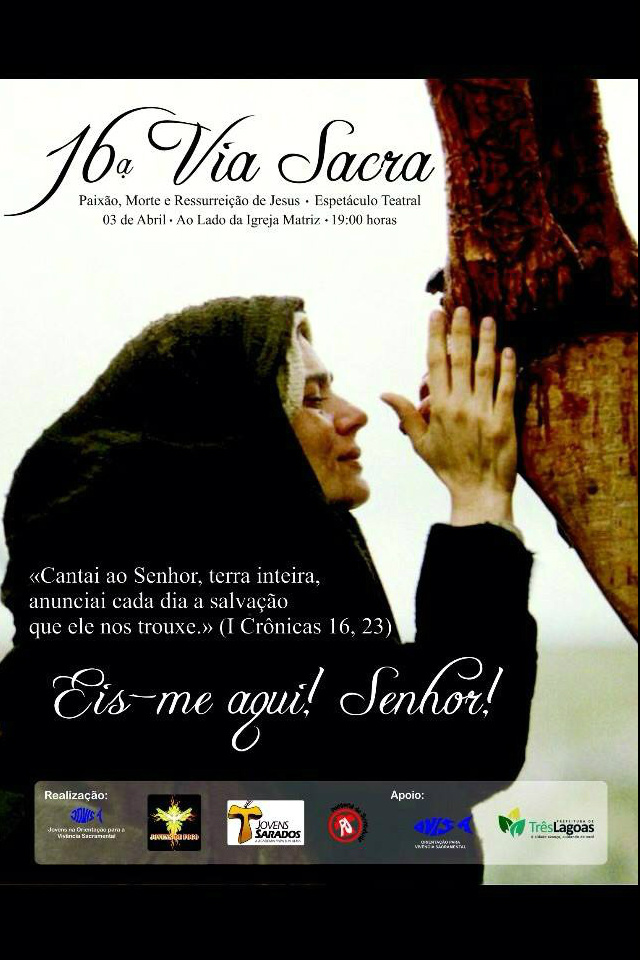 Paixão de Cristo será encenada nesta sexta-feira (3) na Praça da Matriz. Foto: Divulgação.