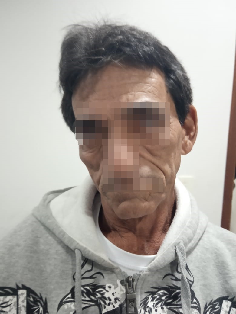 O suspeito identificado como M.I. (54). Foto: Policia Militar