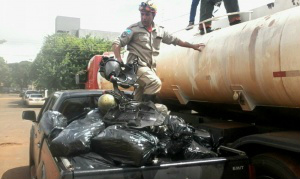 Maconha totalizou 540 quilos e estava distribuídas em fardos. (Foto: Osvaldo Duarte/ Dourados News)